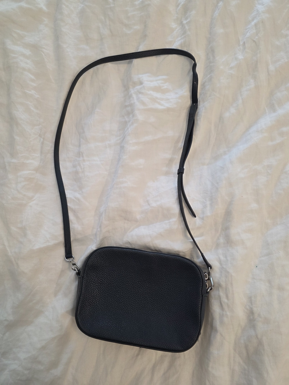Pop & Suki Navy Leather Crossbody Camera Bag
